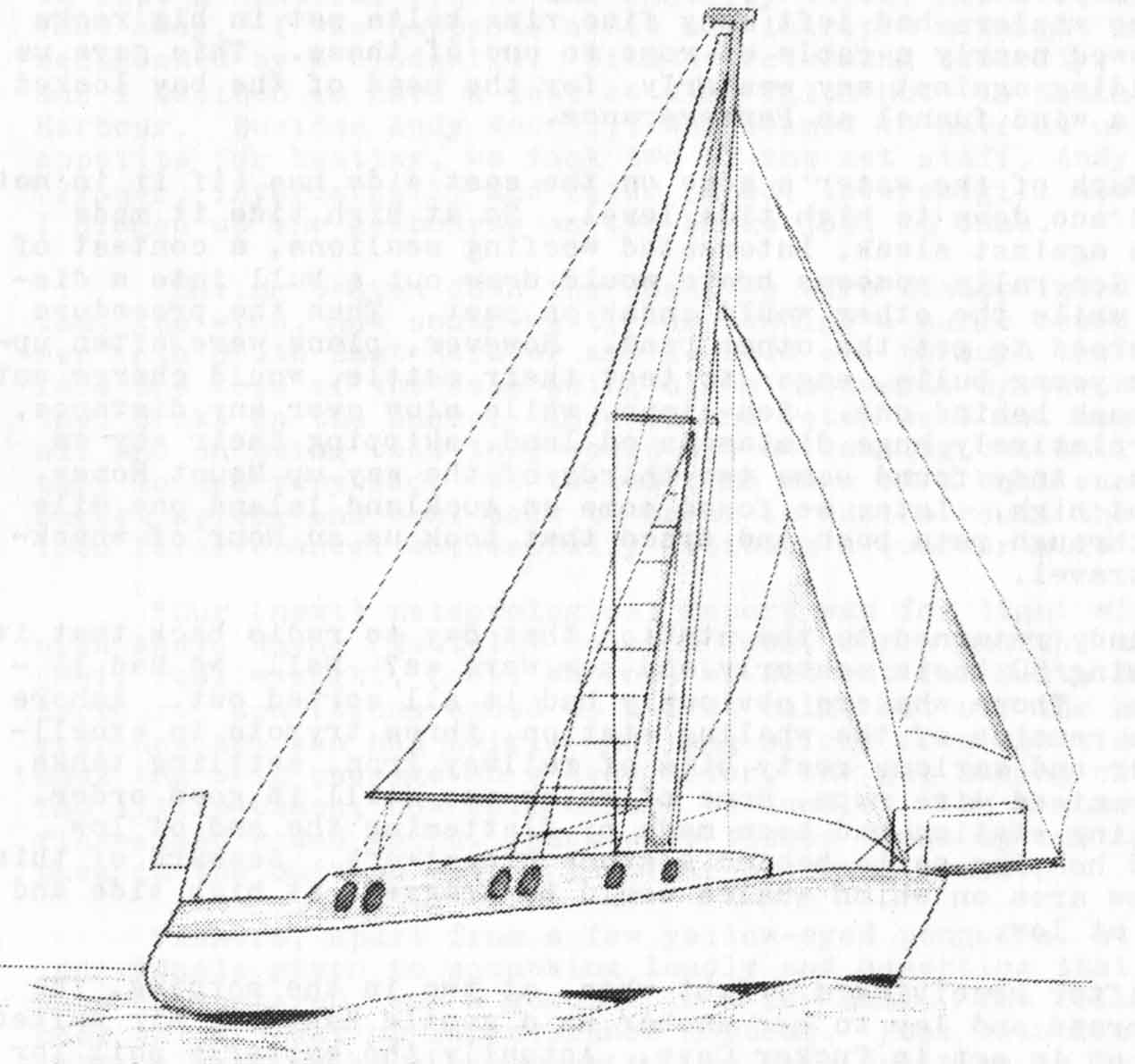 Sketch of the yacht Valya at Campbell Island